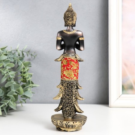 Polystone souvenir "Buddha in elegant Lunga" MIX 6.5x6.5x25 cm-3