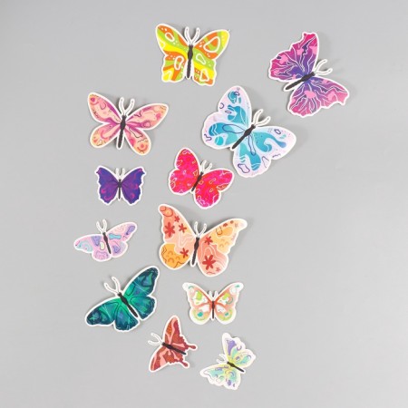Butterflies cardboard "abstraction" set 12 pcs h = 4-10 cm-2