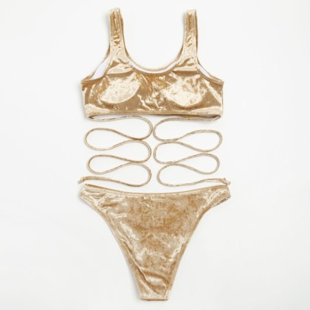 Separate Minaku women's swimsuit, beige color 46-8