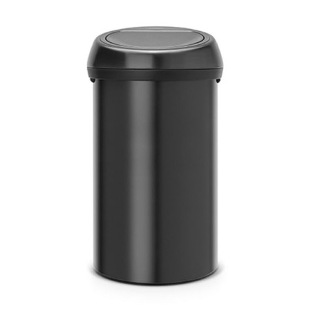 Garbage bucket Brabantia Touch Bin, Soft Touch system, black matte color, 60 liters