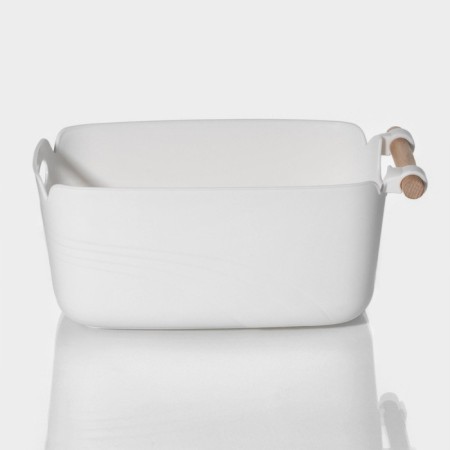 Storage container with handle LADOM "Laconism", 27 × 14.8 × 11.8 cm, white color-5