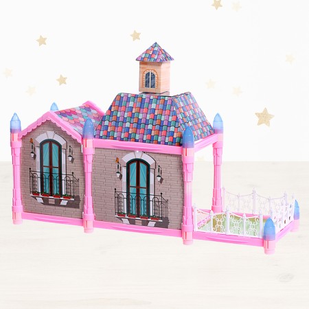 House for dolls "Fairytale life" with a doll, a pet and accessories, the light-8