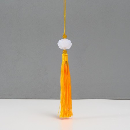 Textile suspension, plastic "Brush. Lotus" yellow 1.2x2.7x14.5 cm