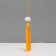 Textile suspension, plastic "Brush. Lotus" yellow 1.2x2.7x14.5 cm