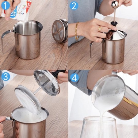 Pither Pither made of stainless steel for whipping milk, 400 ml-8