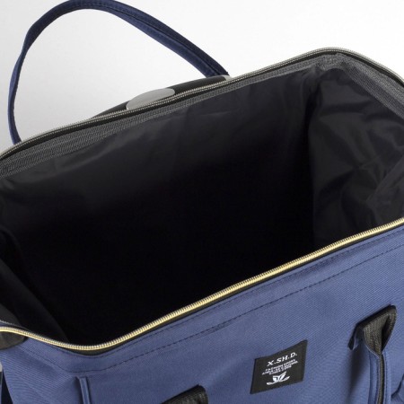 Bag-rug 2 in 1 on wheels 18 ", lightning department, external pocket, blue color-4