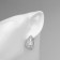 Earrings Metal "Chord" drop with a pattern, silver color