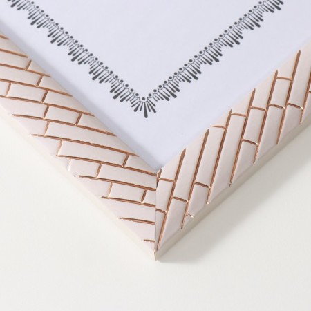 Photo frame Plastic format A4 "Brick masonry" white 34.8x25 cm-1