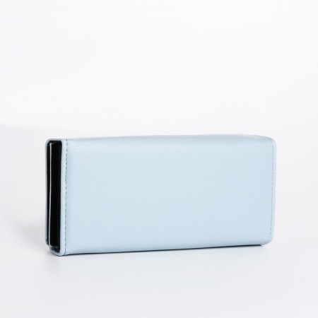 Women's wallet on magnet, blue color-1