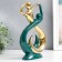 Souvenir Ceramics "Abstraction. Dance" Dark green with gold 29x16x6 cm