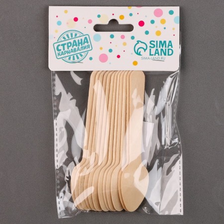 Tablespoons wooden, in the set 12 pcs.-3