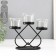 Summary metal, glass for 3 candles "peak" d = 5 cm black 19x6x16.5 cm