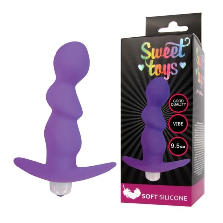 Sweet Toys anal vibro -massager, purple, Soft Touch Silicone 9.5 cm d = 2.7 cm