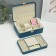 Casket to the leatherette for jewelry "Piece on Sakura" Blue 16x24x8.5 cm