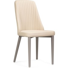 Stool on a metal frame hairdryer r metal/eco -leather, cappuccino/latte 46x56x91 cm