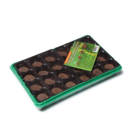Set for seedlings: peat tablet D = 4.1 cm (24 pcs.), Greenhouse 33 × 20 cm-4