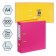 A4, 75 mm, Lamark, PVC, double-sided coating, metal edging, pocket for a spine, collected, pink/yellow