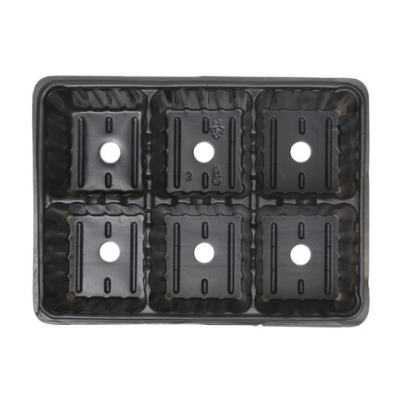 Cassette for seedlings, 6 cells of 120 ml, set of 5 pcs., Black-2