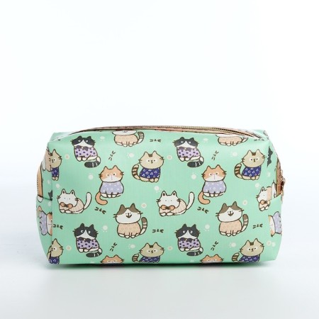 Lightning cosmetic bag, green color-1