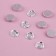 Rhinestones are sewing "circle", from organic glass, d = 8 mm, 50 pcs, white color