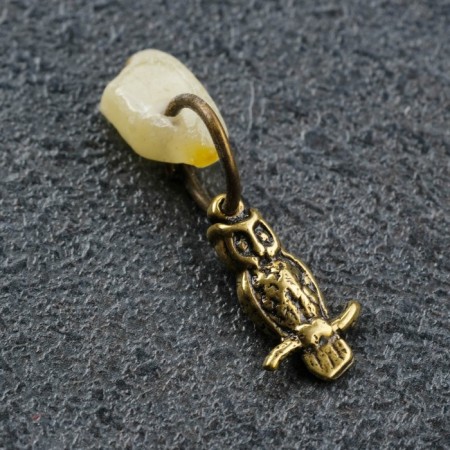TALIST-TALISMAN "Owl", natural amber-3