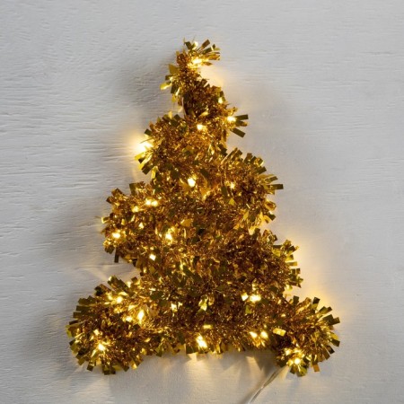 Girland "Mishura" 1 m Rosa, IP20, golden thread, 22 LED, 6 layers, d = 5 cm, glow warm white, CR2032x2