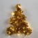 Girland "Mishura" 1 m Rosa, IP20, golden thread, 22 LED, 6 layers, d = 5 cm, glow warm white, CR2032x2