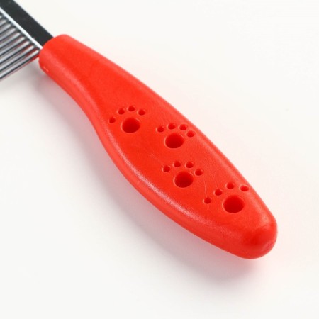 Comb "paws" elongated, 20.5 x 3 cm, red-3