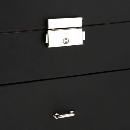 Casket for a double leatherette clock "Dark Night" matte 25.5x20x14.5 cm-6