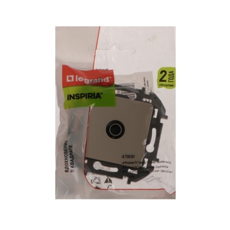 TV socket, star, Legrand Inspiria, 1.5 dB - 0-2400 MHz, ivory-2