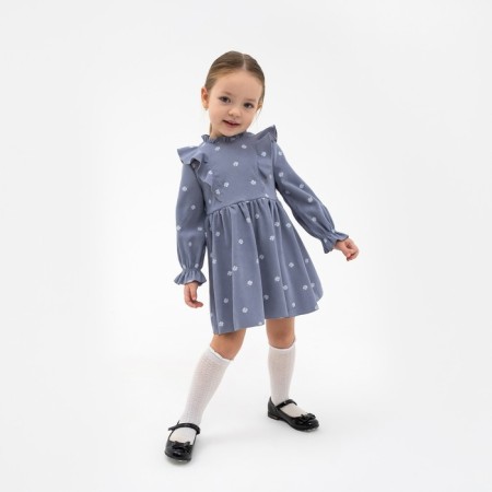 Baby dress KAFTAN "Leaflets", p. 36 (134-140), blue-3