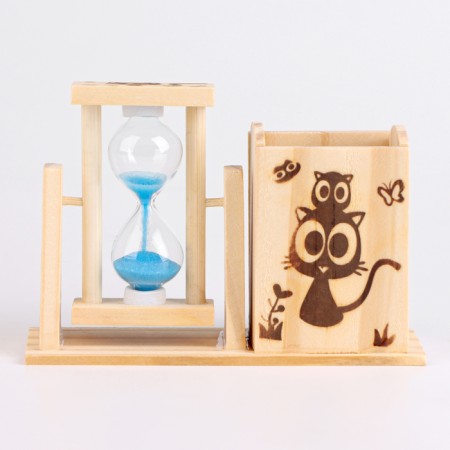 Sanding clock "Love to draw", souvenir, organizer for the office, 9.5 x 13.5 cm