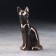 Porcelain figurine "Taika cat", black, 10cm