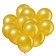 Latex ball 12 ", metal, set 12 pcs., Golden color