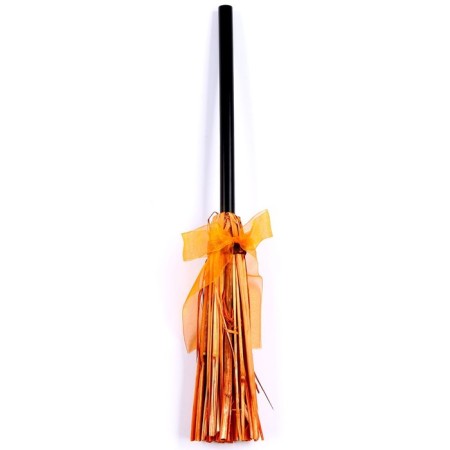 Carnival set "Magic", orange hat, broom, bag-7