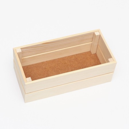 Kashpo wooden, two -strip, natural, 24.5x11.5x9 cm-2