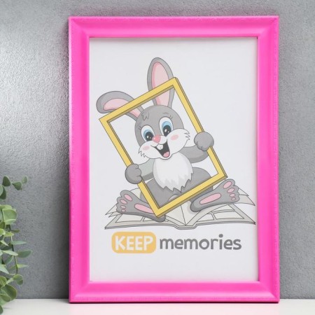 Photo frame L-6 21x30 cm Magenta (plastic screen)