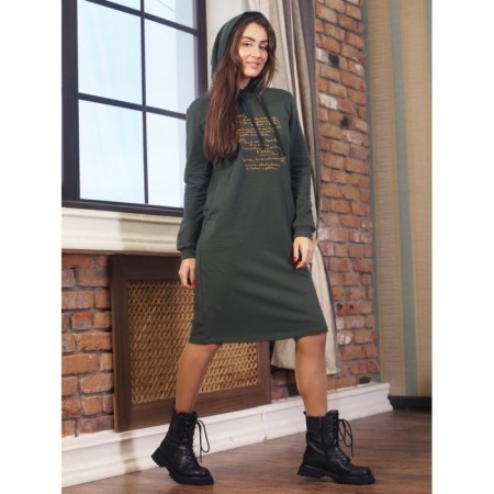 Women's dress Yesterday, size 50, Khaki color-3