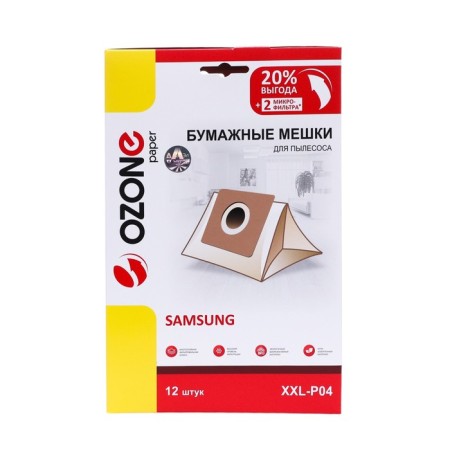 XXL-P04 OZONE Paper bags for a vacuum cleaner, 12 pcs + 2 microfilters-1