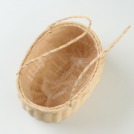 Wicker basket, 22 x 15 x 12/29 cm, rattan-2