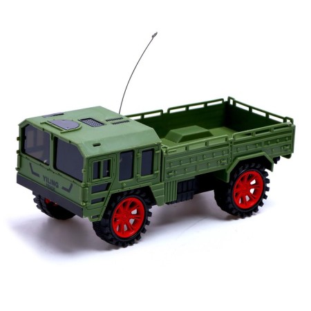 Radio -controlled truck "Military", 1; 20, works from batteries, mix-4