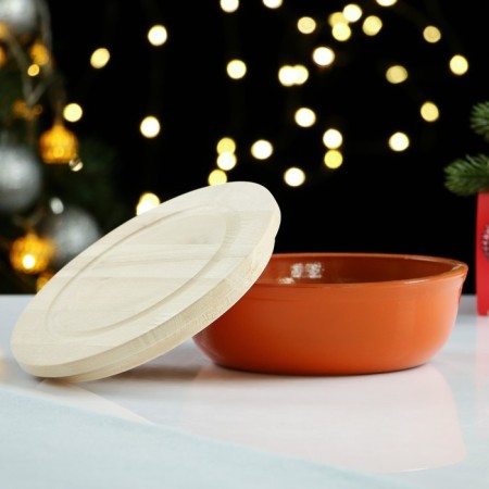 A set for the junction "New Year" with a cutting board, orange, 0.6l-1