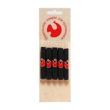Black sauce, set 5 pieces (length65 ± 1 mm; diameter 10.5 ± 0.6 mm), in the blister