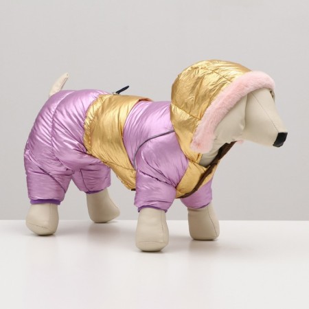The overalls "glare" with a weight, size 18 (ds 40 cm, og 50 cm, Osh 38 cm), gold-lavender-1
