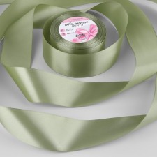 Satin tape, 50 mm × 23 ± 1 m, pistachio color No. 65