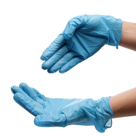 Nitro -vinyl gloves Benovy nitrovinyl are smooth, blue, s, 50 pairs in packaging-4