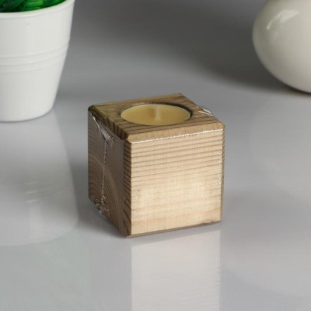 Decorative candlestick "walnut", with a candle "mango"-1