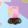 Hair elastic band "Mahrushka Sport" (set of 6 pcs) stripes diagonal, 2.5 cm, brown