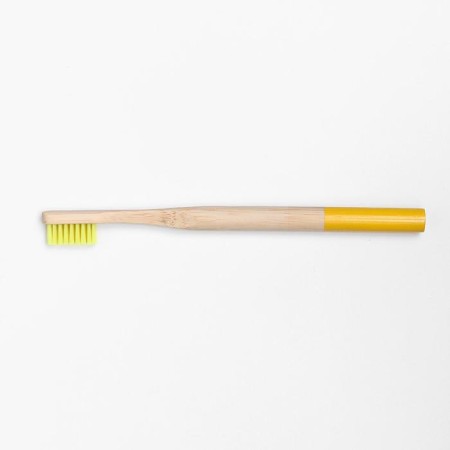 Bamboo toothbrush of medium stiffness, Mix flowers-3