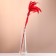 Set of dried flowers "Setaria", banch 7 pcs, length 60-65 (+/- 6 cm), red